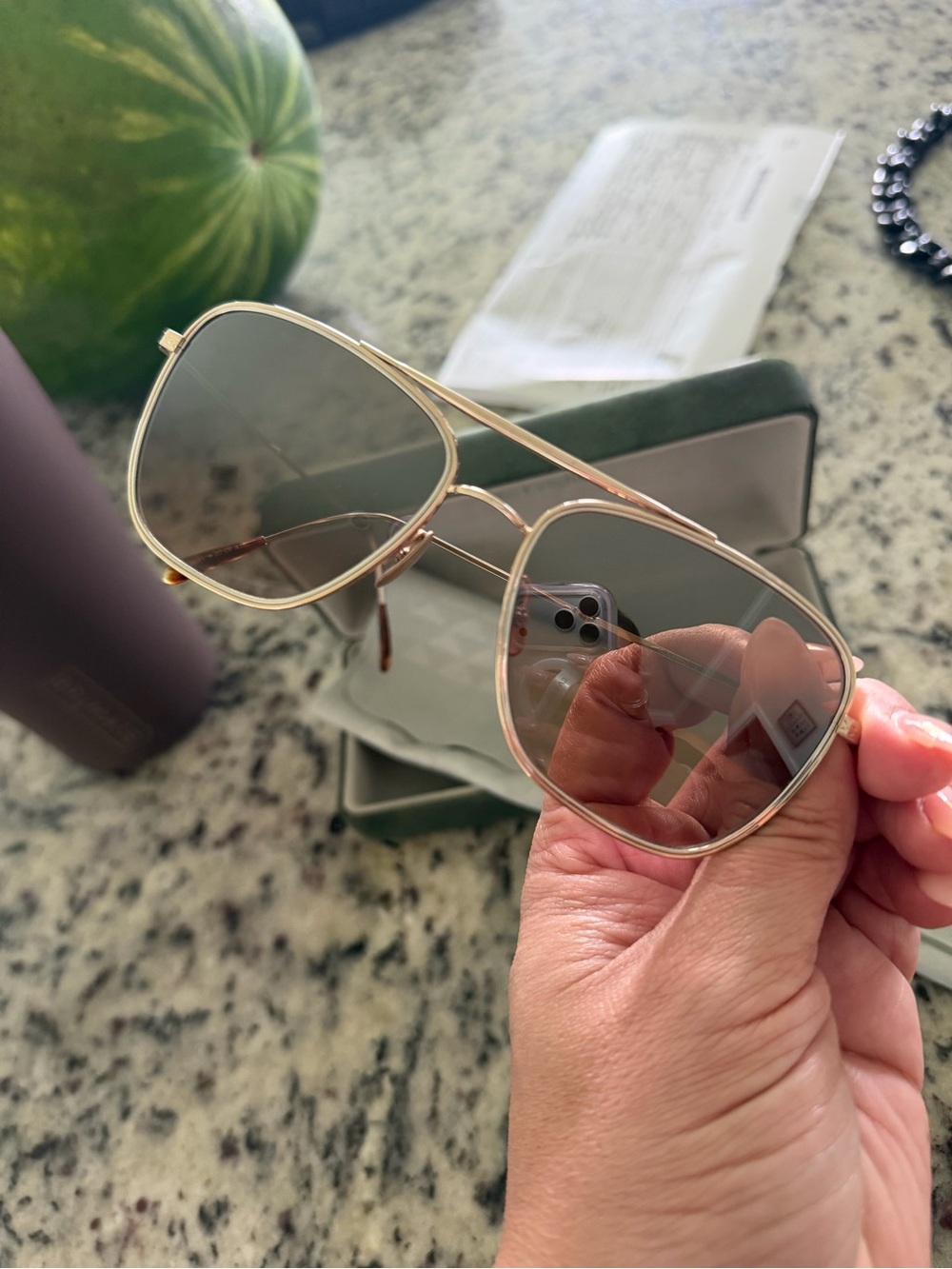 Mr. Leight Gold Metal Frame Sunglasses - Women Accessories Sunglasses